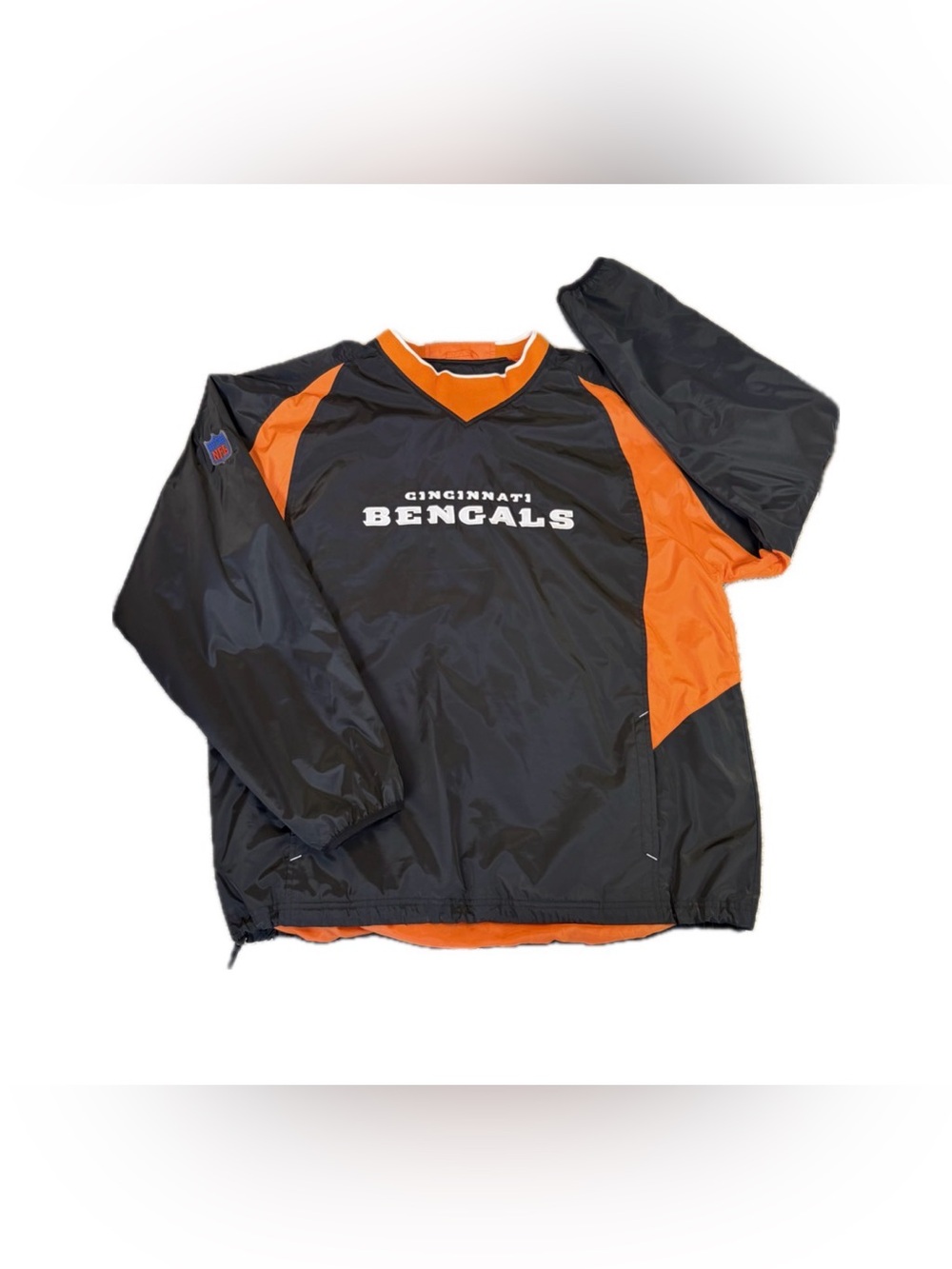 Cincinnati Bengals Reebok NFL Pullover Jacket Mens XL Windbreaker Vintage